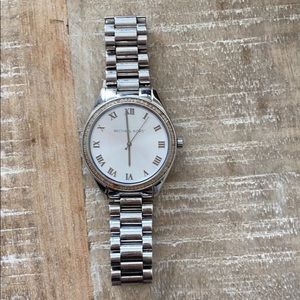 MK silver watch